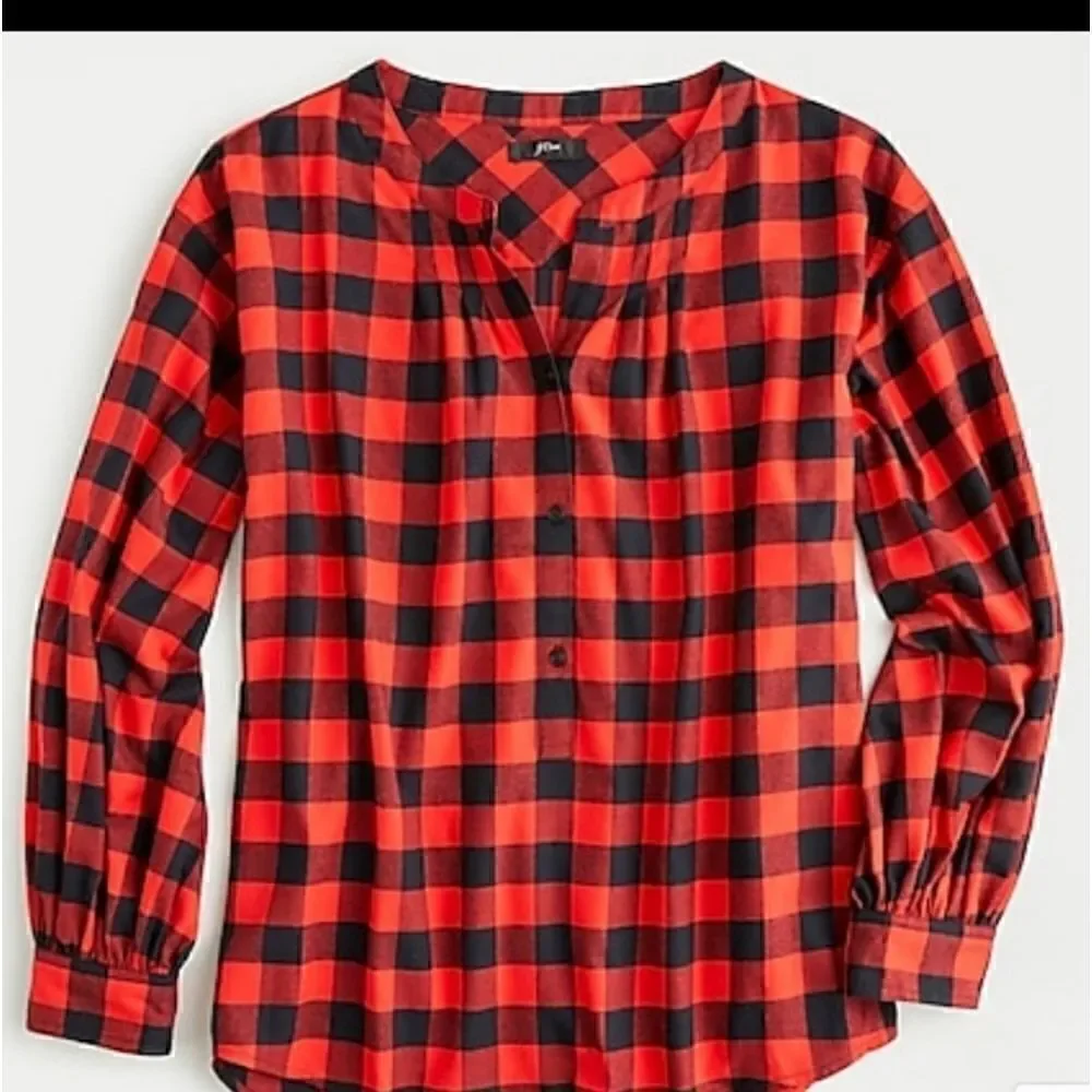 NWT J CREW Checked Flannel Shirt